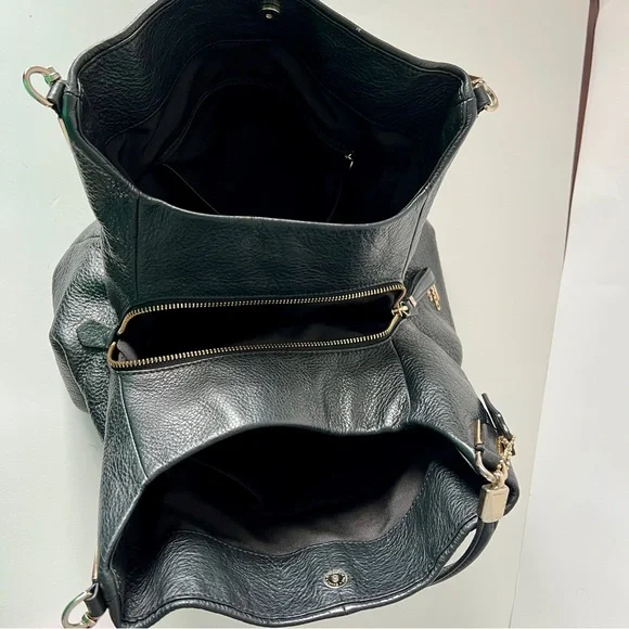 Coach Elegant Black Leather Tote Bag - Picture 9 of 13